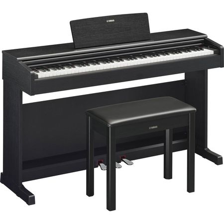 Piano Digital Yamaha ARIUS YDP-145 de 88 Teclas con Banco (Nuez Negra) - Ideal para Principiantes e 1690312-REG