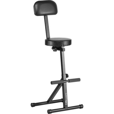 Silla DJ Ajustable en Altura Odyssey (Negra) - Soporta hasta 300 lb, Alivia Estrés de Espalda y Pier 550033-REG