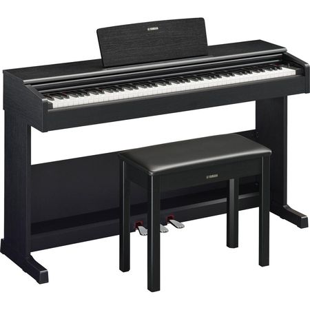 Piano Digital Yamaha ARIUS YDP-105 de 88 Teclas con Banco (Nuez Negra) - Ideal para Principiantes e 1701768-REG