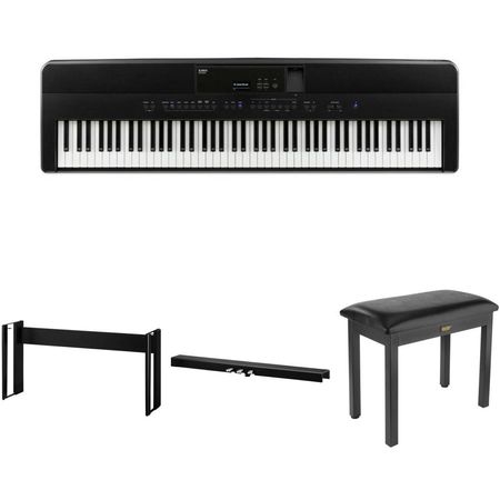 Piano Digital Portátil Kawai S520 de 88 Teclas con Pedal Triple, Soporte y Banco - Ideal para Princi 1644502-REG