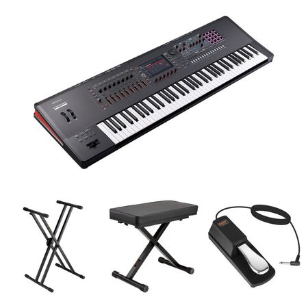 Roland Fantom 7 EX - Teclado Workstation de 76 Teclas con Soporte Doble-X, Banco X, Pedal y Actualiz 1831447-REG