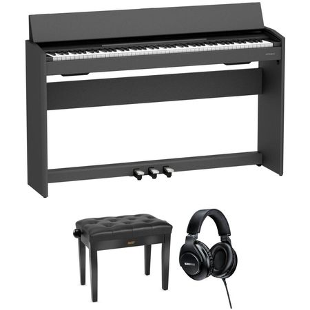 Piano Digital Roland F107 de 88 Teclas con Banco y Auriculares (Negro) - Ideal para Entusiastas del 1723055-REG
