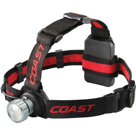 COAST HL45 Linterna Frontal LED de Haz Amplio Doble Color con 130/400 Lúmenes, Luz LED Roja Secundar 1439345-REG