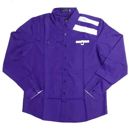 Camisa Sport Doble Raya Hombre Jeansian Talla 2XL Color Morado