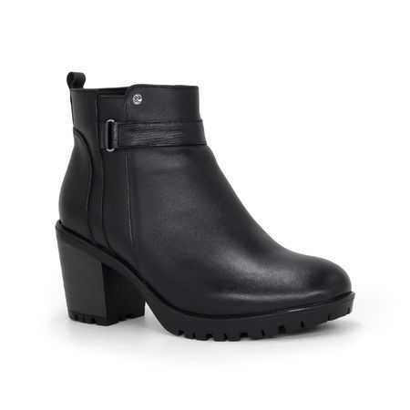 Botines Par&ss para Mujer de CUERO  JA24-BT177 Negro Talla 35