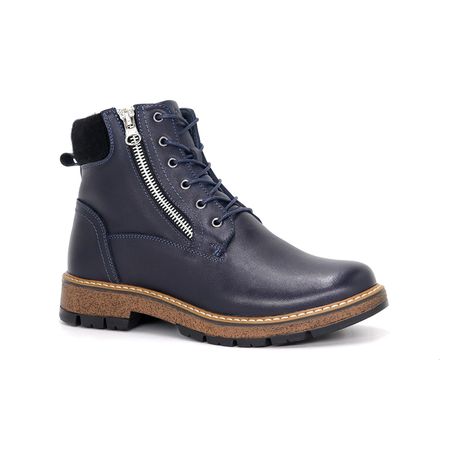 Botines Par&ss para Mujer de CUERO JA24-BT158  Azul  Talla 37
