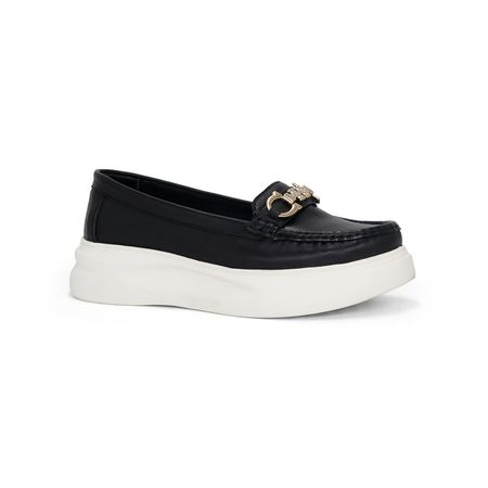 Mocasines para Mujer de CUERO PAR&SS JA24-MS759 Negro Talla 37