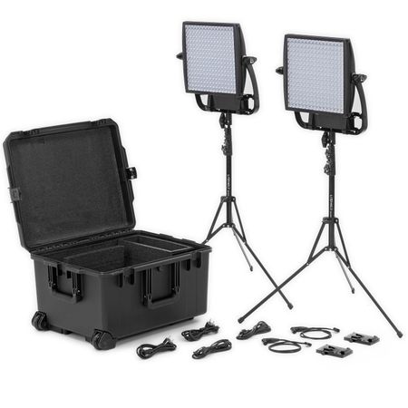Kit de 2 Luces Litepanels Astra 6X Traveler Bi Color Duo con Placas de Batería V Mount 1358456-REG