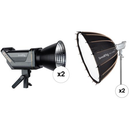 Kit de 2 Luces de Video Smallrig Rc220D con Softboxes Parabólicos Ra D85 1717391-REG