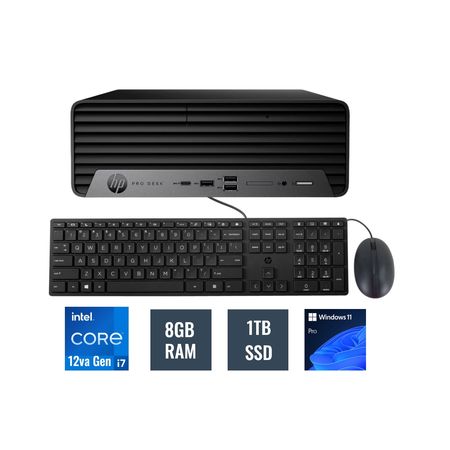 CPU HP ProDesk 400 SFF Intel i7 12700 8GB RAM 1TB SSD Windows 11 Pro Teclado y Mouse CPU HP ProDesk 400 SFF Intel i7 12700 8GB RAM 1TB SSD Windows 11Pro Teclado y Mouse