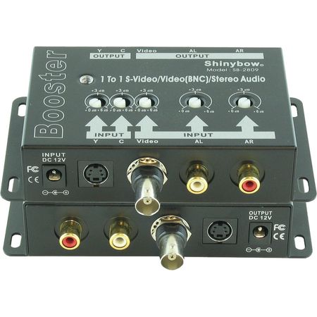 Amplificador de Video y Audio Estéreo Shinybow SB-2809 1 x 1 S-Video / Compuesto 872160-REG