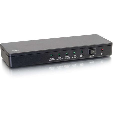 Amplificador Splitter HDMI C2G 4 Puertos 4K30 - Distribuye Señal a 4 Pantallas, Soporta 4K 4096 x 21 1458389-REG