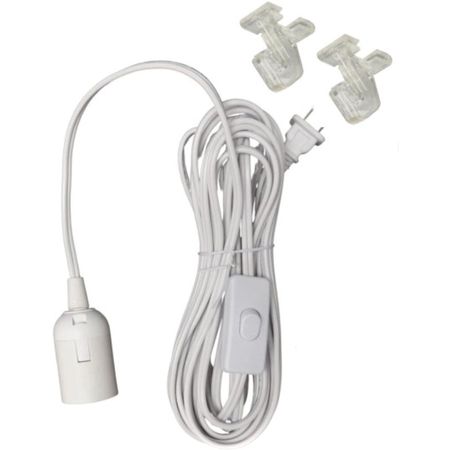 ALZO Cable de 24' con Interruptor para Luces de China Ball - Enchufe a Tierra US de 2 Pines, Portalá 1744106-REG