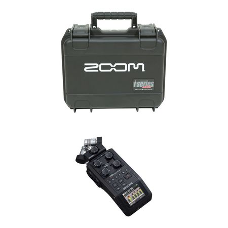 Grabadora Zoom H6 All Black con Sistema de Micrófono Intercambiable y Kit de Estuche Impermeable - 6 1369966-REG