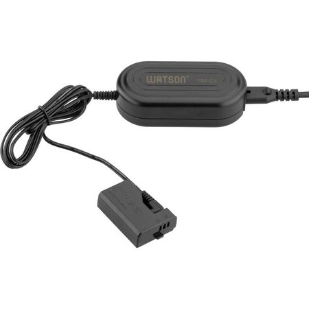 Adaptador de CA y Acoplador de CC Watson CBA-C3 - Reemplaza Batería Canon LP-E10, Operación Multi-Vo 1617756-REG