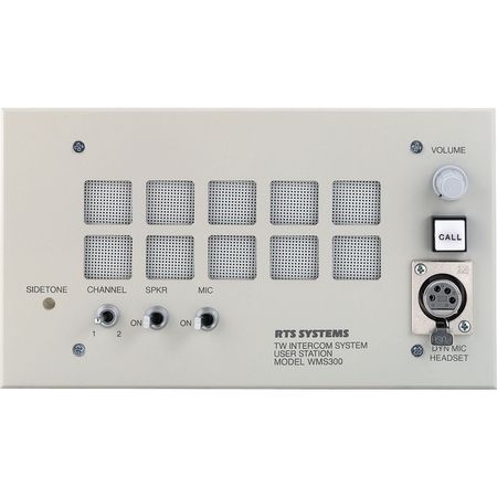 Telex WMS-300L Estación de Usuario Montada en Pared con Conector para Auriculares A4F - Compatible c 827167-REG