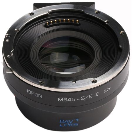 Adaptador KIPON 0.7x para Mamiya 645-S/E E - Usa Lentes Mamiya en Cámaras Sony E-Mount y Controla la 1727955-REG