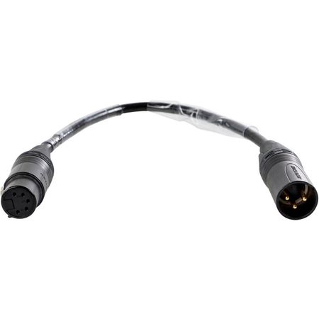 Adaptador Lex Products DMX3PM-5PF DMX de 3 Pines a 5 Pines XLR - Conector Neutrik Negro/Dorado, Alta 1641090-REG