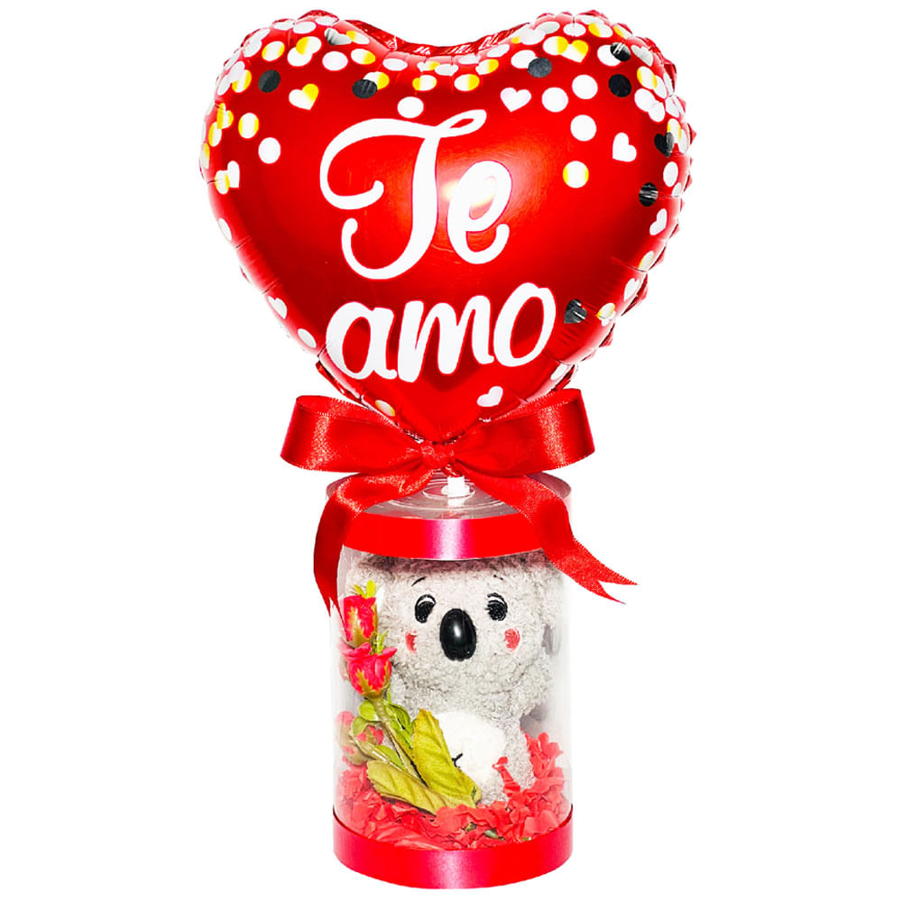 Caja Mica + Peluche + Ramo GLOBILANDIA