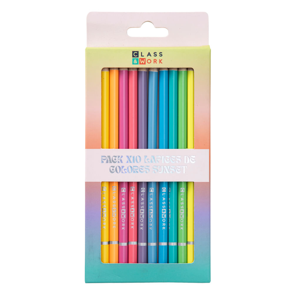Lápices CLASS & WORK Colores Sunset Pack 10un
