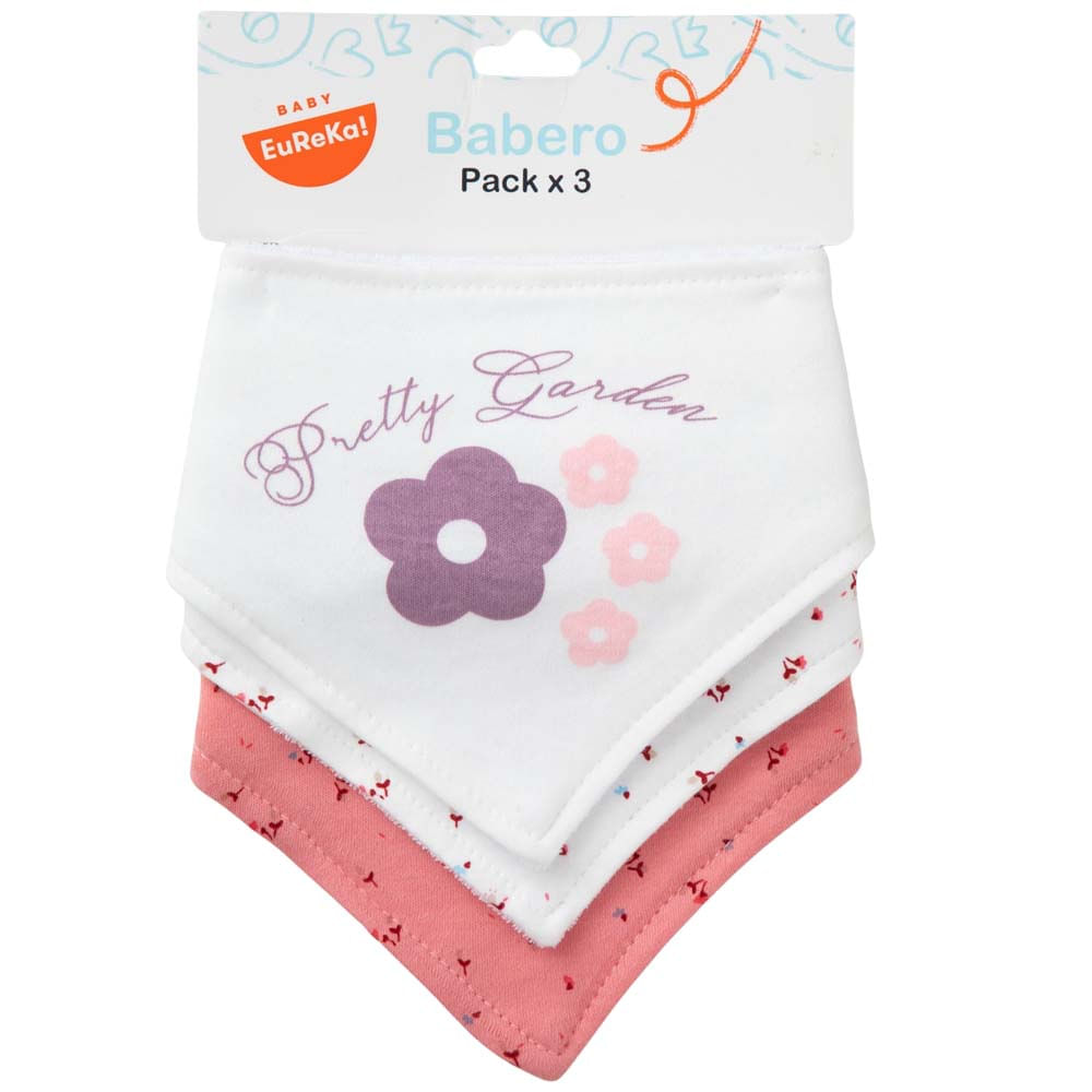 Babero bandana niña BABY EUREKA x3un