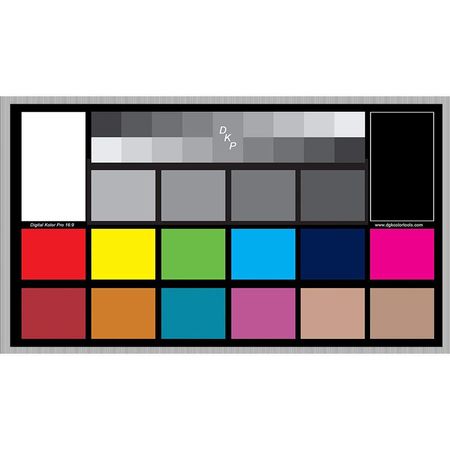 DGK Color Tools Digital Kolor Pro 16:9 - Juego de 2 Cartas de Calibración de Color con 18 Objetivos 1622133-REG