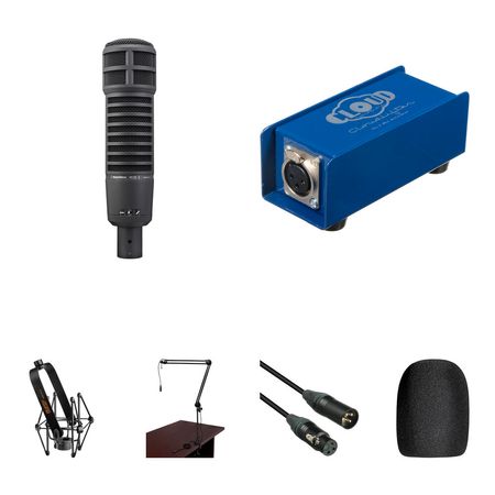 Kit de Micrófono de Transmisión Electro-Voice RE20 con Cloudlifter (Negro) - Incluye Soporte, Filtro 1609466-REG
