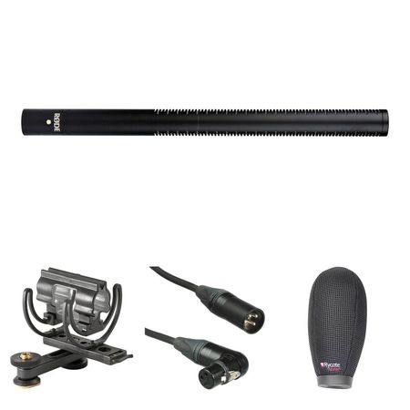 Kit de Micrófono de Escopeta RODE NTG3B Resistente a la Humedad con Soporte de Zapata Rycote, Parabr 1059723-REG