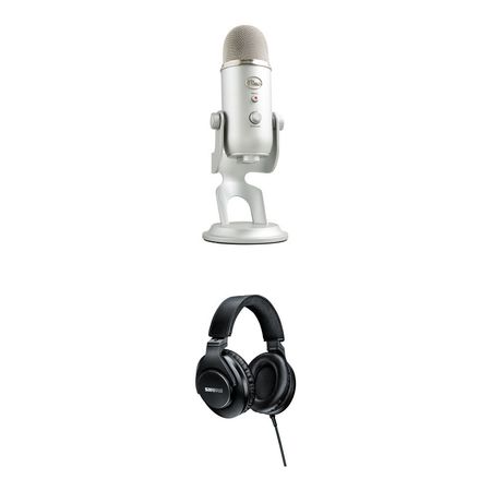 Kit de Micrófono Condensador USB Blue Yeti con Auriculares - Ideal para Podcasting, Streaming, ASMR 1697887-REG