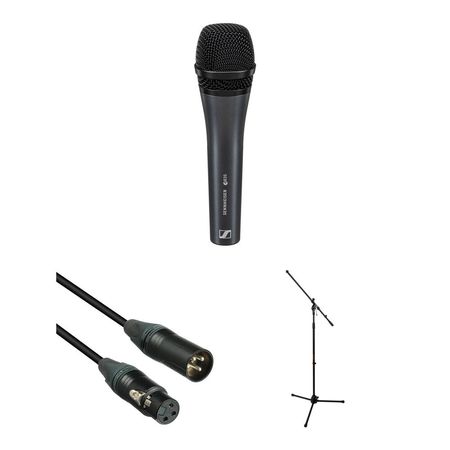 Kit de Micrófono Dinámico de Mano Sennheiser e835 con Soporte de Trípode, Cable XLR y Patrón Polar C 743298-REG
