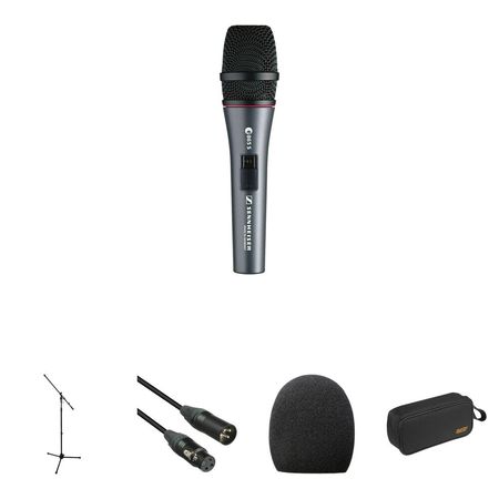 Kit de Micrófono de Condensador de Mano Sennheiser e 865S con Soporte de Trípode, Cable XLR, Filtro 1462222-REG