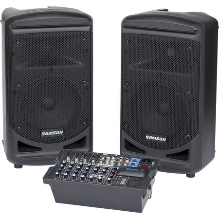 Sistema PA Portátil Samson Expedition XP800 de 800W con Mezclador Removible y Soporte para Bluetooth 1215997-REG