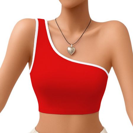 Basico Mujer Top Tarzan Rib Ana Sotluc-9 Color Rojo Talla S