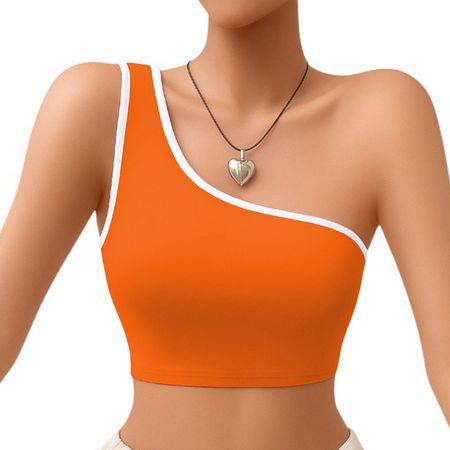 Basico Mujer Top Tarzan Rib Ana Sotluc-9 Color Naranja Talla S