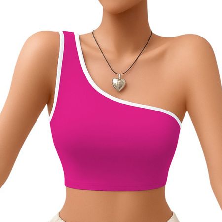 Basico Mujer Top Tarzan Rib Ana Sotluc-9 Color Fucsia Talla S