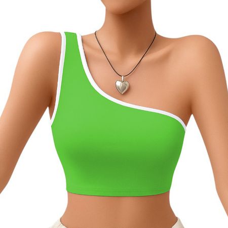 Basico Mujer Top Tarzan Rib Ana Sotluc-9 Color Lima Talla M