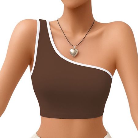 Basico Mujer Top Tarzan Rib Ana Sotluc-9 Color Marron Talla S