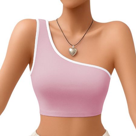 Basico Mujer Top Tarzan Rib Ana Sotluc-9 Color Rosa Talla S