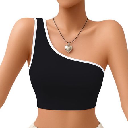 Basico Mujer Top Tarzan Rib Ana Sotluc-9 Color Negro Talla S