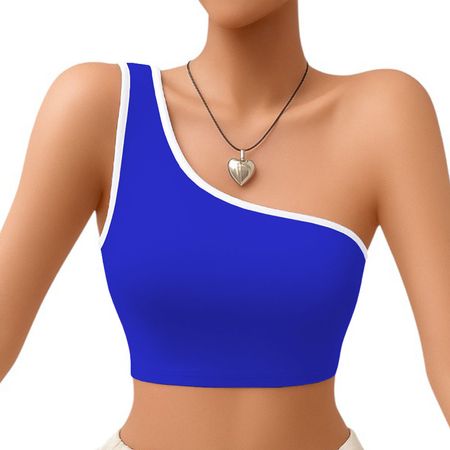 Basico Mujer Top Tarzan Rib Ana Sotluc-9 Color Azulino Talla M