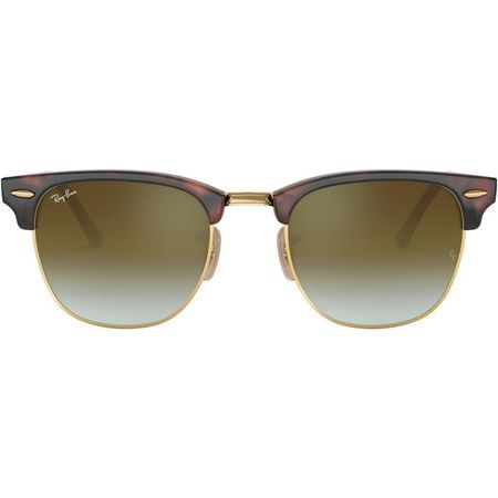 Ray-Ban RB3016 Clubmaster Gafas de sol para hombre | Red Havana / Green Flash II