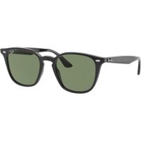 Ray-Ban RB4258F Gafas de sol cuadradas puente bajo | Black / Dark Green