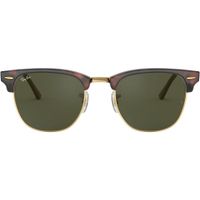 Ray-Ban RB3016 Clubmaster Gafas de sol para hombre | Mock Tortoise on Gold / Green II