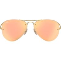 Ray-Ban RB3449 Gafas de sol Aviator | Gold / Light Brown Mirror Pink