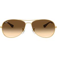 Ray-Ban RB3362 Cockpit Aviator Gafas de sol para hombre | Gold / Clear Brown I