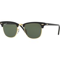 Ray-Ban RB3016 Clubmaster Gafas de sol para hombre | Black / Green IV