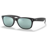 Ray-Ban RB2132 New Wayfarer Gafas de sol para hombre | Rubber Black / Light Green Silver I
