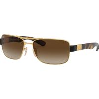 Ray-Ban RB3522 Gafas de sol para hombre | Gold / Brown Dark Brown I