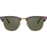 Ray-Ban RB3016 Clubmaster Gafas de sol para hombre | Red Havana / Green I