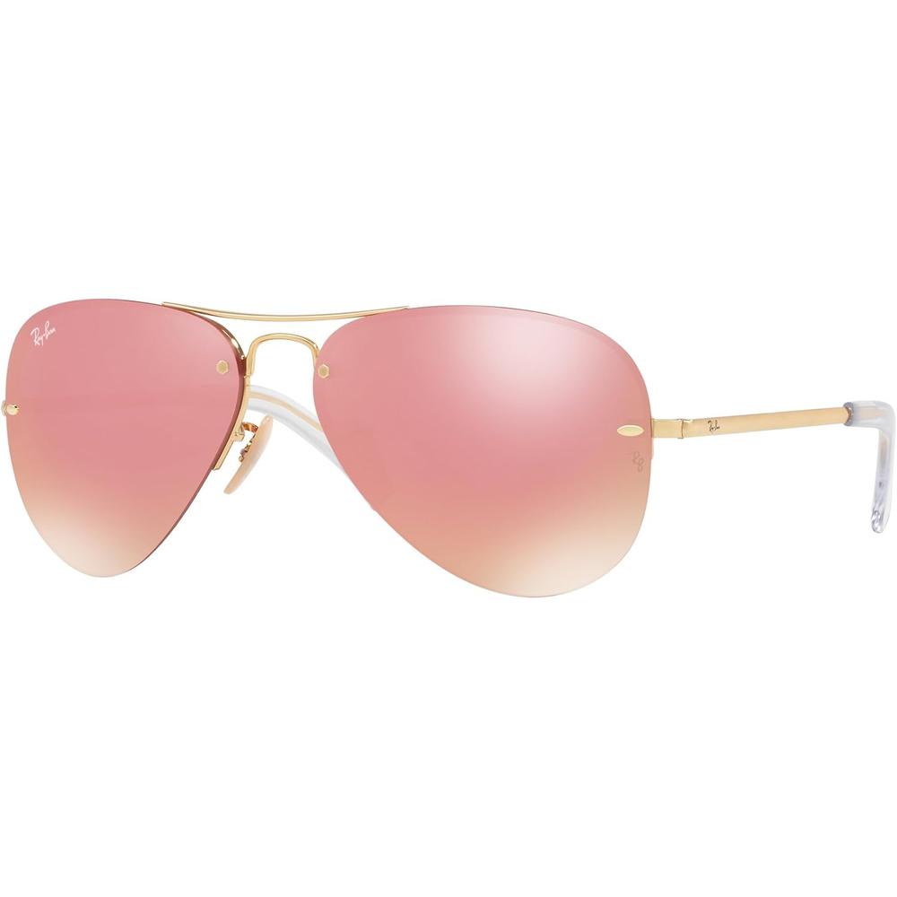 Ray-Ban RB3449 Gafas de sol Aviator | Gold / Pink Flash Copper II ...